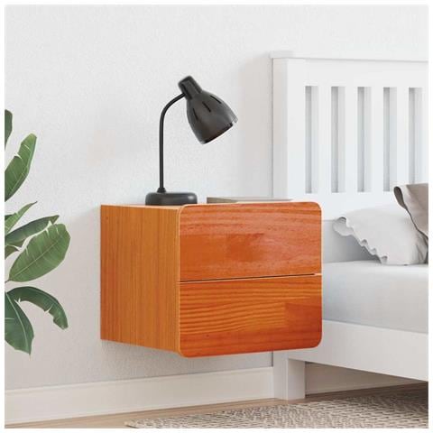 Comodino Cera marrone 39 x 34 x 33 cm Legno di pino massello - Foto 2