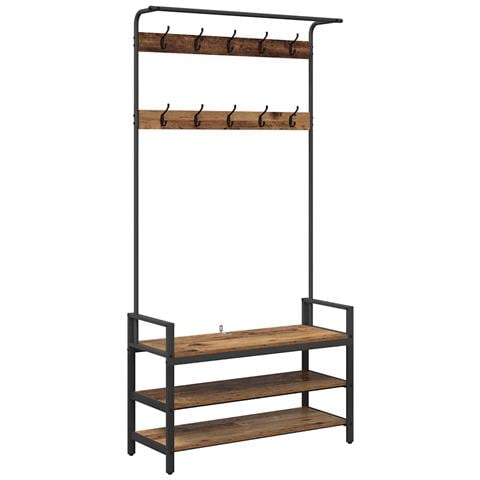 Appendiabiti Legno vecchio 95 x 34 x 184 cm Legno multistrato - Foto 1