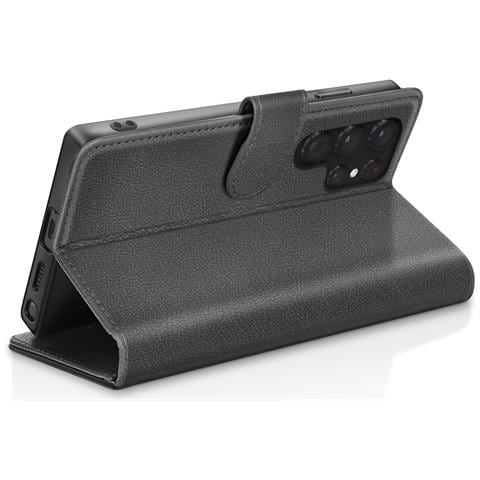 Custodia A Portafoglio Per Samsung Galaxy S22 Ultra Con Supporto E Linguetta, Nero - Foto 2