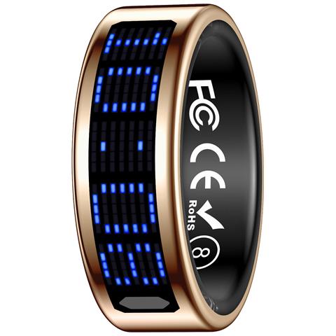 Smart Ring Con Display: Controllo Touch, Monitoraggio Fitness E Telecomando Pinkgold 10 - Foto 1
