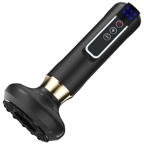 Strumento Per Massaggio Gua Sha Elettrico Ricaricabile A 6 Velocità - Terapia Di Coppettazione A Vuoto Intelligente Black - Foto 1
