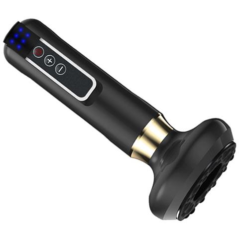 Strumento Per Massaggio Gua Sha Elettrico Ricaricabile A 6 Velocità - Terapia Di Coppettazione A Vuoto Intelligente Black - Foto 4