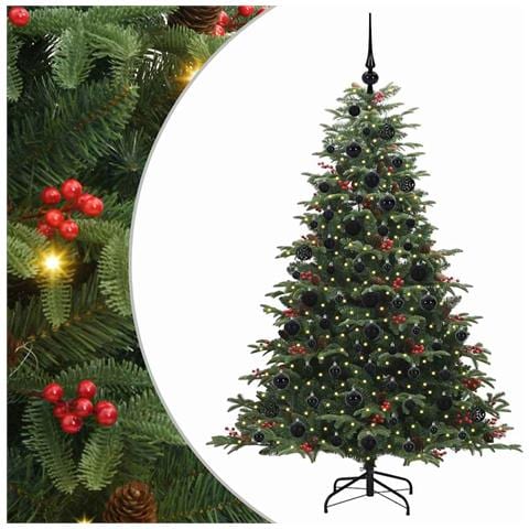Albero di Natale artificiale con 300 LED Verde 180 cm - Foto 1