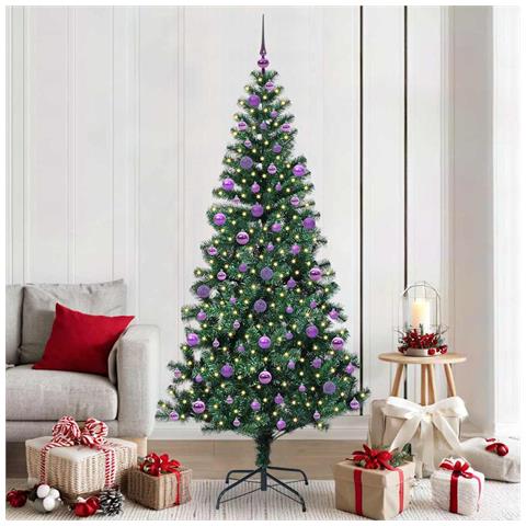 Albero di Natale artificiale con luci integrate Verde 210 cm - Foto 2