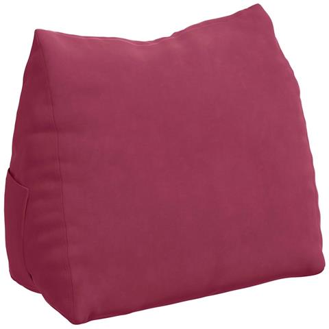Cuscino per Schiena Rosso Vino 60 x 20 x 50 cm Tessuto in Cords - Foto 1