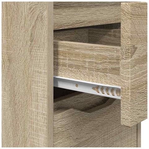 Comodini con cassetto 2 pcs Rovere Sonoma 30,5 x 30 x 43 cm - Foto 9