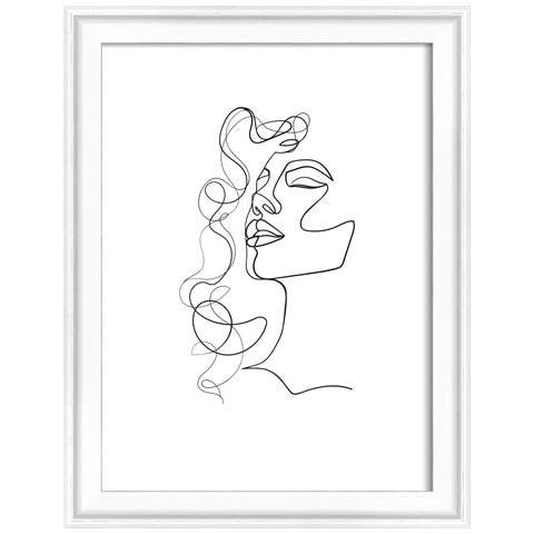 Silhouette Struttura In Legno, 13x18 Cm, Bianco - Foto 1