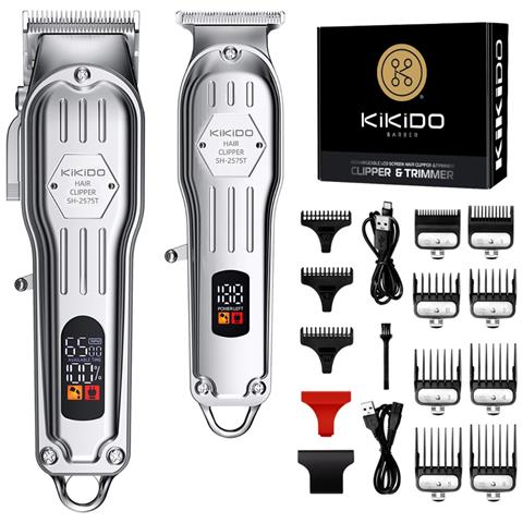 Set Tagliacapelli E Rifinitore 2 In 1 - Kit Professionale Da Barbiere - Foto 1