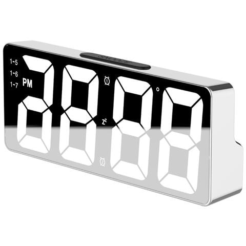 Sveglia Digitale Led Multifunzione Con Temperatura E Snooze White - Foto 1