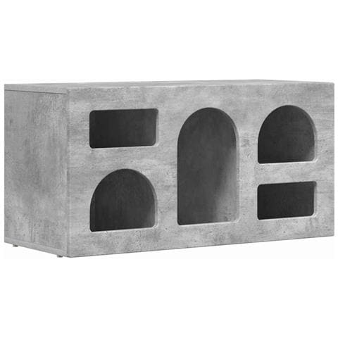Mobile TV Grigio cemento 80 x 35 x 40 cm Legno multistrato - Foto 1