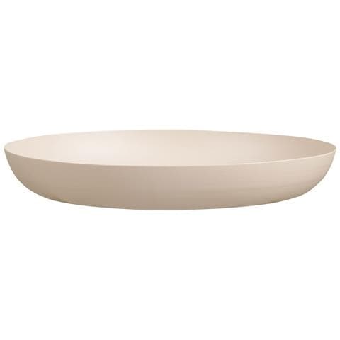 Vassoio Tondo In Metallo Beige Opaco Ø30 Cm — Solo Decorativo - Foto 2