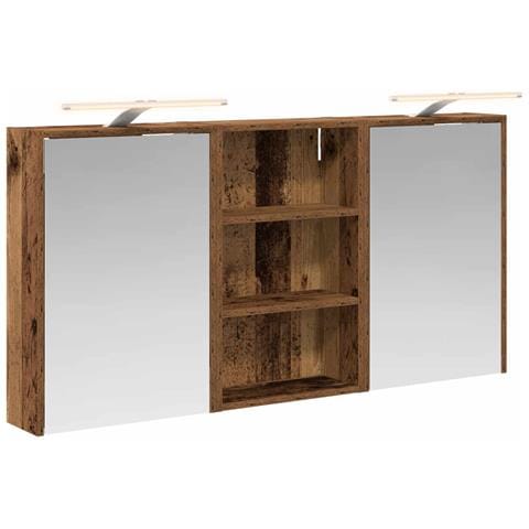 Set di Armadi da Bagno con lo scaffale 3 pcs 126 x 16 x 62.5 cm - Foto 1