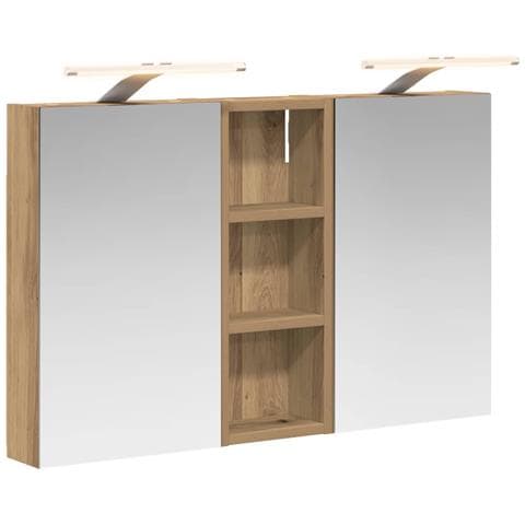 Set di Armadi da Bagno con lo scaffale 3 pcs 80 x 10,5 x 50 cm - Foto 1