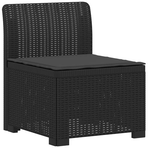 Divano da Giardino a 1 Posto con Cuscino Aspetto Rattan PP - Foto 1