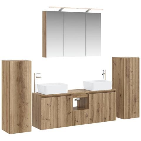 Set di mobili per il bagno 6 pcs Rovere Artigianale - Foto 1