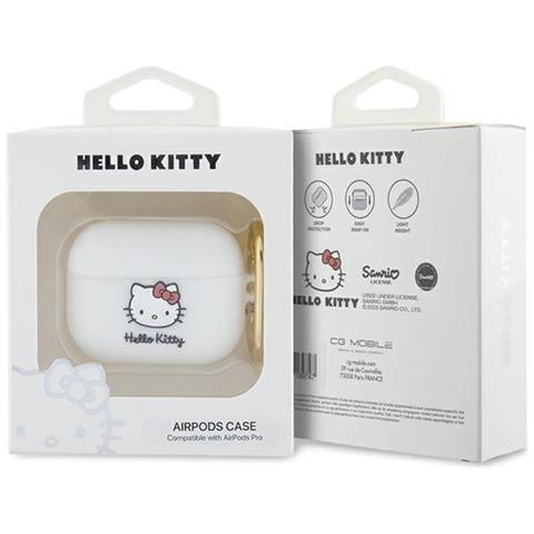 Custodia 3d In Silicone Hello Kitty Per Airpods Pro - Bianca - Foto 1