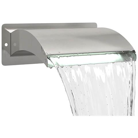 Cascata da Piscina con Luce LED Acciaio Inox 304 30 x 9 x 26 cm - Foto 1