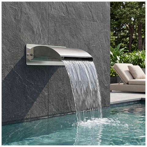Cascata da Piscina con Luce LED Acciaio Inox 304 30 x 9 x 26 cm - Foto 2