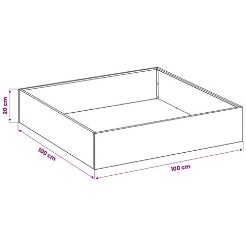 Vaso da giardino 2 pz Antracite 100 x 100 x 20 cm - Foto 8
