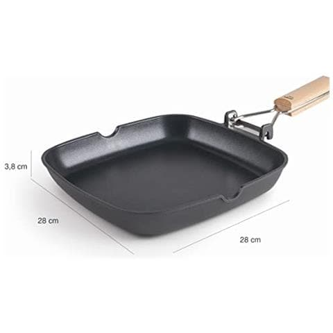 25158 - Padella grill in alluminio pressofuso liscio SUA, 100% senza PFOA - Foto 2