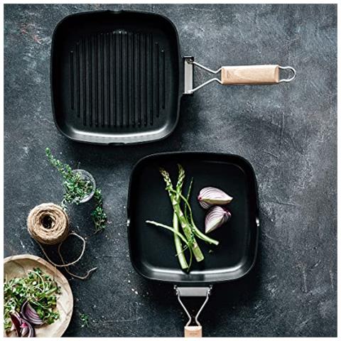 25158 - Padella grill in alluminio pressofuso liscio SUA, 100% senza PFOA - Foto 3