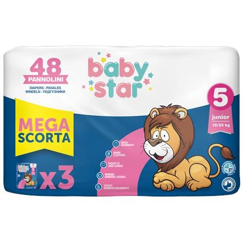 Pannolino Babystar Megascorta Taglia 5 48 Pezzi - Foto 1