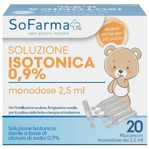 Soluzione Salina 0,9% 20 Flaconi 2,5 ml Sofarmapiu' - Foto 1