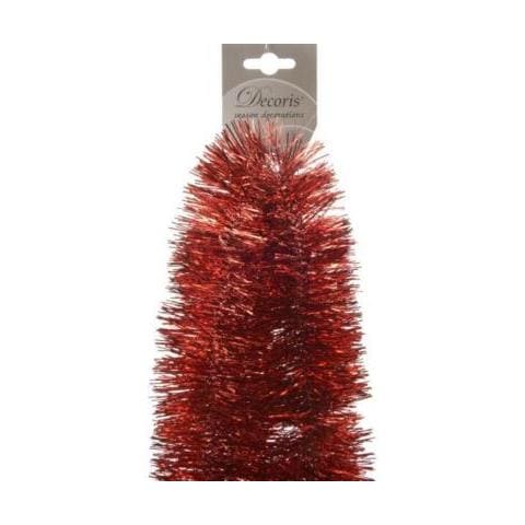 Frangia Decorativa per Albero di Natale Colore Rosso da 75 mm x 2.7 m - Foto 1