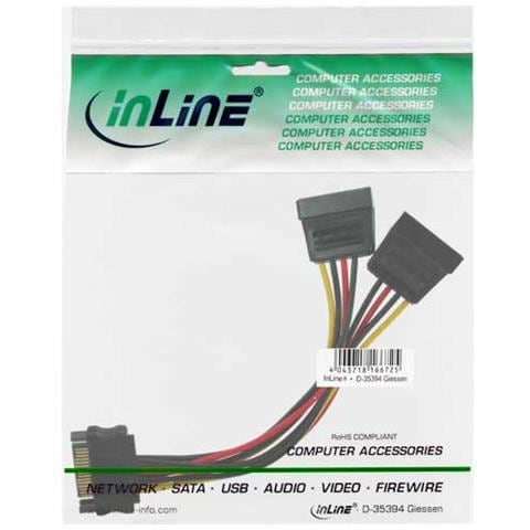 Cavo Adattatore Alimentazione Y Sata Nera M / F 0.15 m 29683 - Foto 2
