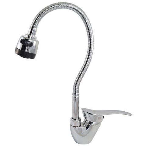 Rubinetto Miscelatore Monocomando Lavello Cucina Cromato Flessibile Kit Di Montaggio Ex-00030 - Foto 1