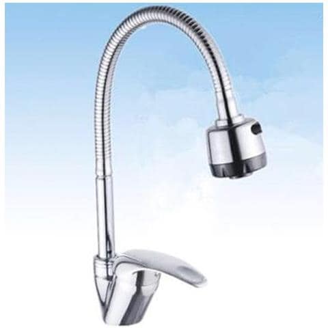 Rubinetto Miscelatore Monocomando Lavello Cucina Cromato Flessibile Kit Di Montaggio Ex-00030 - Foto 4