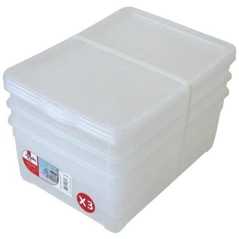 Rotho Set Da Contenitori Con Coperchio In Plastica, Confezione Da 3 - Foto 2