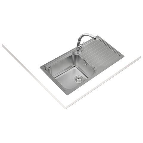 Lavello da Incasso in Acciaio Inox con 1 Vasca Dimensioni 86 x 50 cm - Foto 2