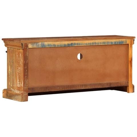 Mobile Porta Tv 110x30x45 Cm In Legno Massello Di Recupero - Foto 2