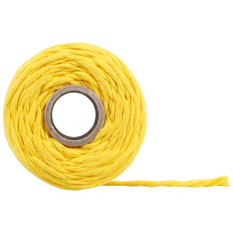 100m Macrame Corda Giallo | Filo Cotone Uncinetto | 2-3 Mm (+-0.5mm) | 15 Strati | Grande Spago Da Cucina Rotolo Spessi Naturali Forte | Decorazione Casa Artigianato Artistico Foto - Foto 2