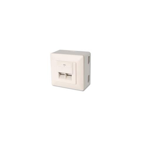 Presa Modulare a Muro CAT5e 2x RJ45 F / F Colore Bianco - Foto 2