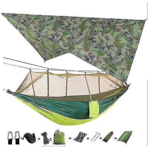 Amaca portatile Amaca portatile in corda di nylon Amaca da giardino portatile da campeggio all'aperto Amaca in rete Altalena Letto per dormire per Zaino in spalla Spiaggia