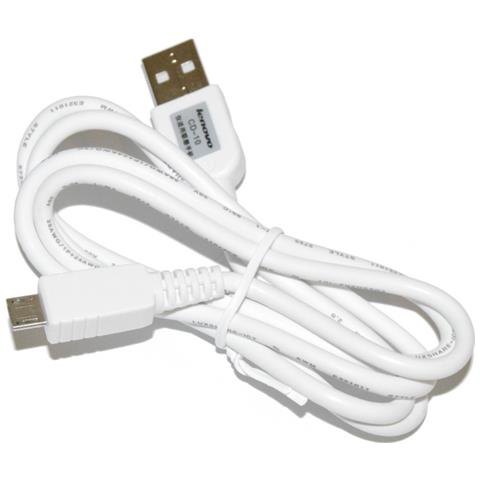 Lenovo Cavo Dati E Ricarica Originale Microusb Cd-10 White Bulk - Foto 2