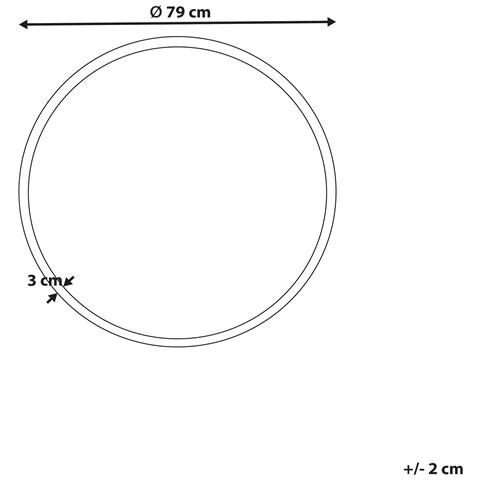 Specchio Da Bagno Con Luce Led Deauville 79 Cm 79 Cm Argento - Foto 9