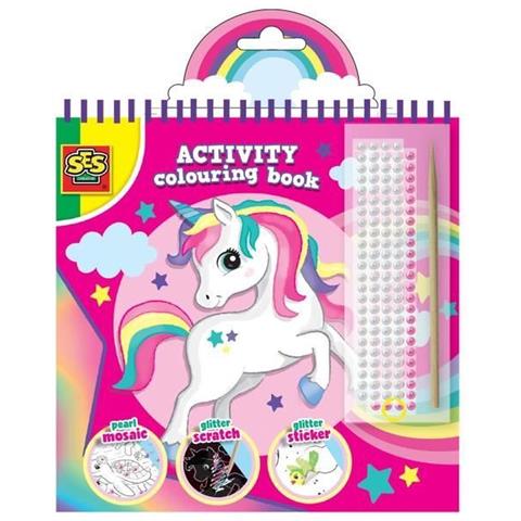 Libro Di Attività Da Colorare Glitterato 3 In 1 - Foto 1