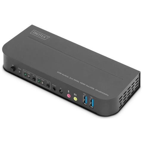 Switch KVM, 2x1 HDMI, HDMI Out, USB, 4Kx2K@ 60Hz - Foto 1