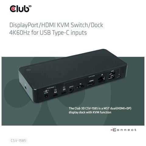 Displayport /hdmi Kvm Switch /dock 4k60hz For Usb Type-c Inputs - Foto 3