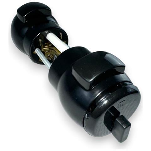 Serratura Pomolo Con Tasto Premi E Apri Per Porta Bagno Con Chiusura A Blocco Meroni N12 - Foto 1