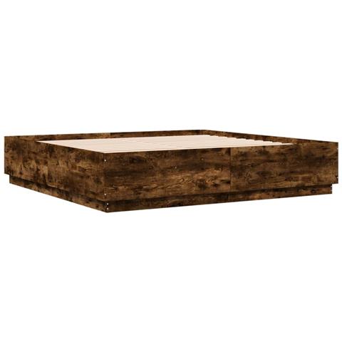 Giroletto Con Luci Led Rovere Fumo 200x200 Cm Legno Multistrato - Foto 3