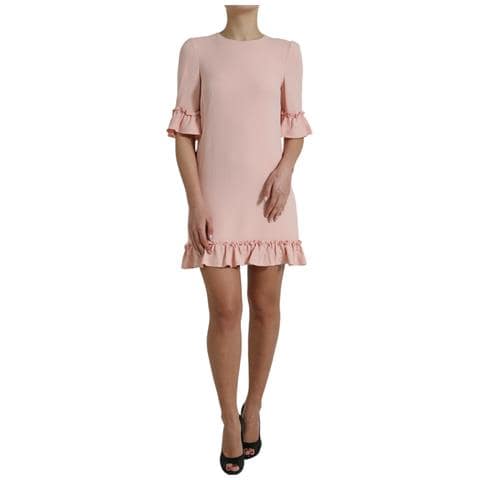 Miniabito A Trapezio In Viscosa Rosa Chiaro - It40-s - Foto 1