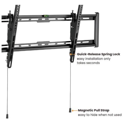 Supporto TV da Parete 90" Portata max 75kg Colore Nero - Foto 4