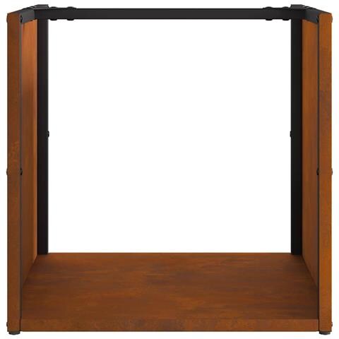 Rastrelliera per Legna da Ardere 40x40x40 cm in Acciaio Corten - Foto 2