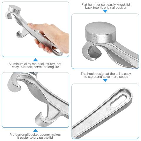 Apribottiglie Multifunzione Con Chiave Inglese, Apribottiglie Per Vernice In Lega Di Alluminio  M - Foto 5