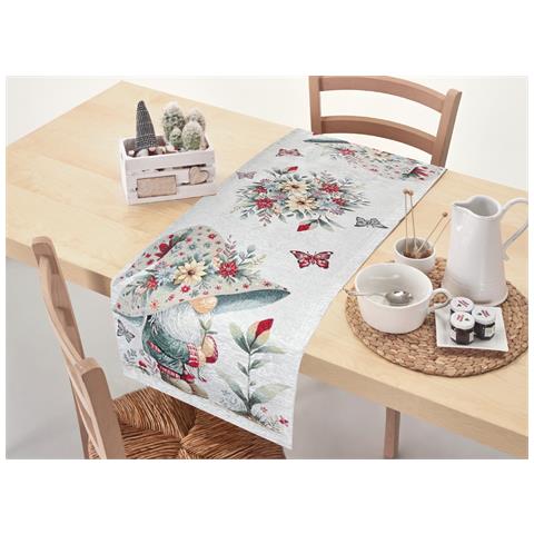 Tovaglia Pasqua Centrino Runner Tavola Fantasia Elfo Primavera Made Italy 40x180 Elfo Primavera - Foto 5