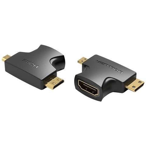 AGFB0 adattatore per inversione del genere dei cavi Mini HDMI, Micro HDMI HDMI Nero - Foto 1